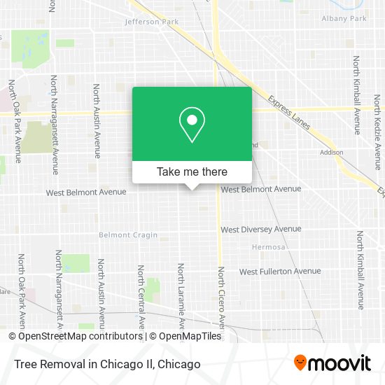 Mapa de Tree Removal in Chicago Il
