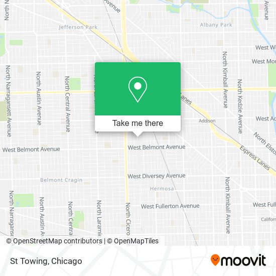 St Towing map