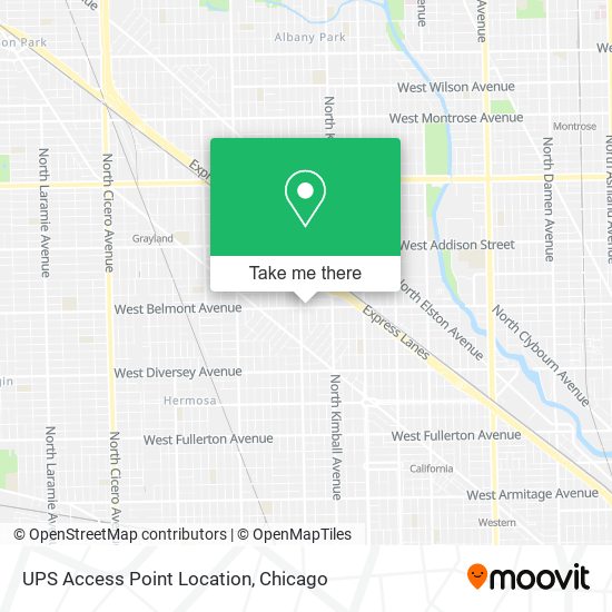 UPS Access Point Location map