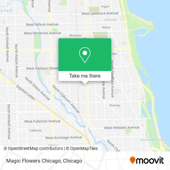 Mapa de Magic Flowers Chicago