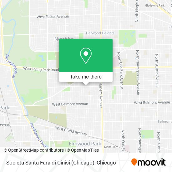 Societa Santa Fara di Cinisi (Chicago) map
