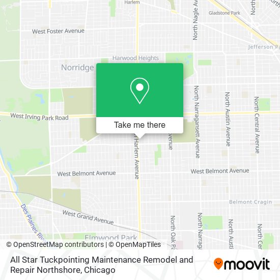 All Star Tuckpointing Maintenance Remodel and Repair Northshore map