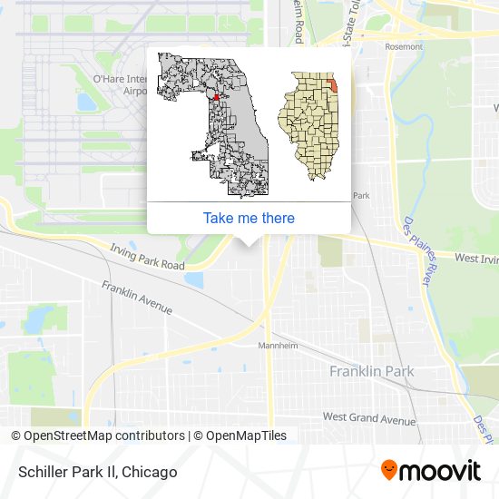 Schiller Park Il map