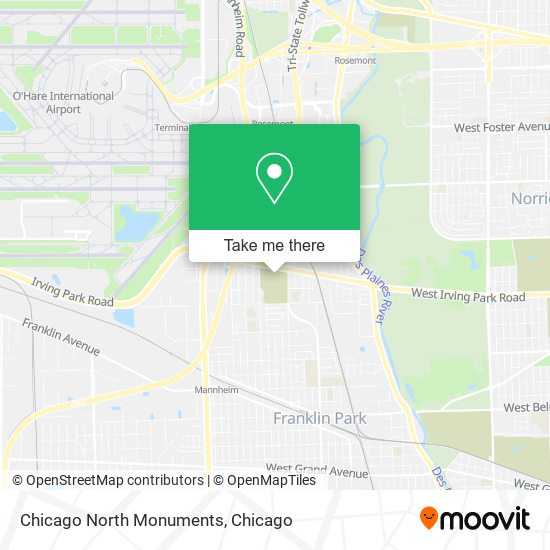 Chicago North Monuments map
