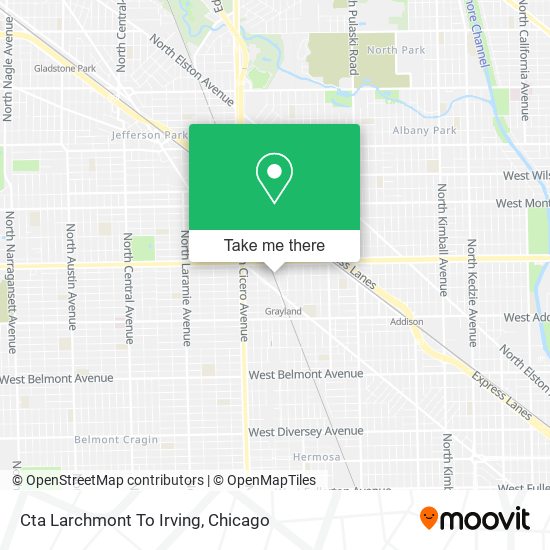 Cta Larchmont To Irving map