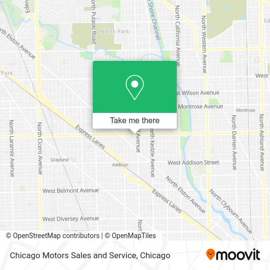 Chicago Motors Sales and Service map