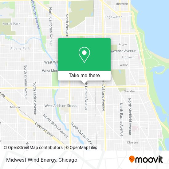 Midwest Wind Energy map
