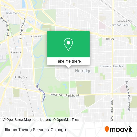 Illinois Towing Services map