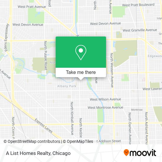 A List Homes Realty map