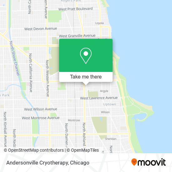 Andersonville Cryotherapy map