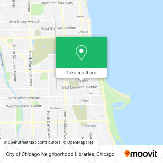 Mapa de City of Chicago Neighborhood Libraries