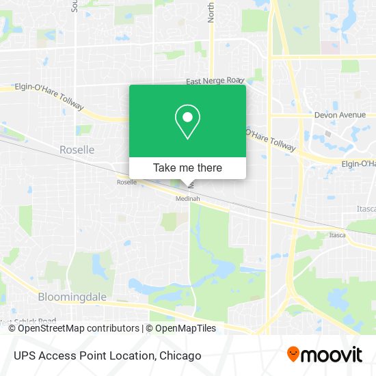 UPS Access Point Location map