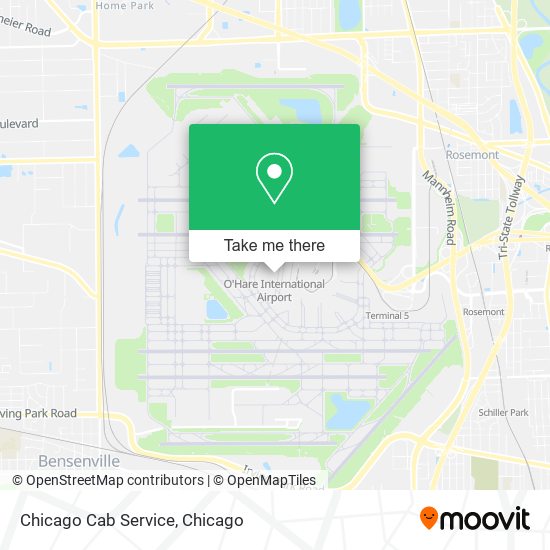 Chicago Cab Service map