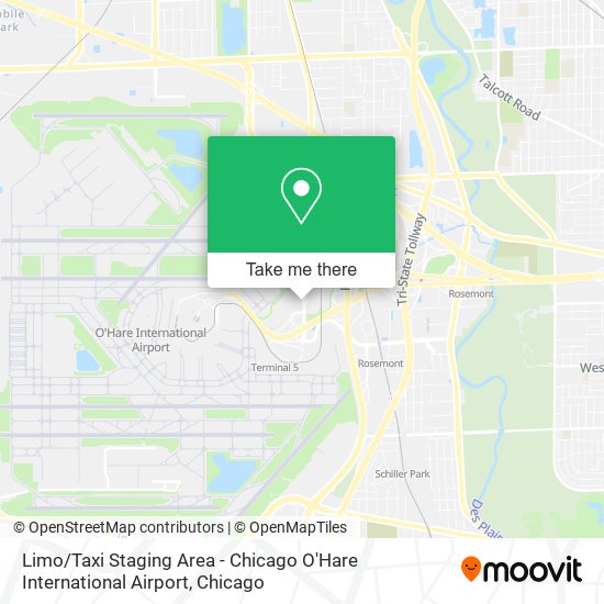 Limo / Taxi Staging Area - Chicago O'Hare International Airport map