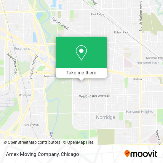 Mapa de Amex Moving Company
