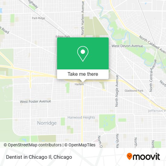 Dentist in Chicago Il map