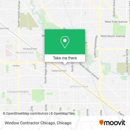 Window Contractor Chicago map