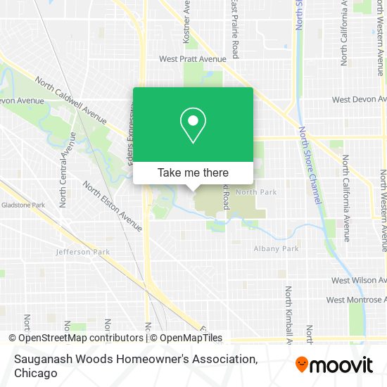 Sauganash Woods Homeowner's Association map