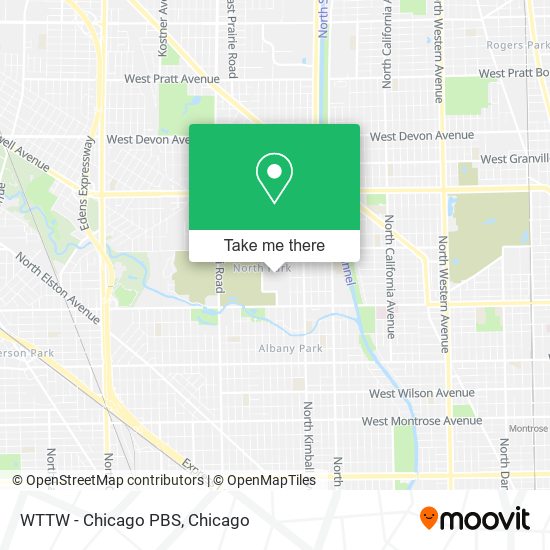Mapa de WTTW - Chicago PBS