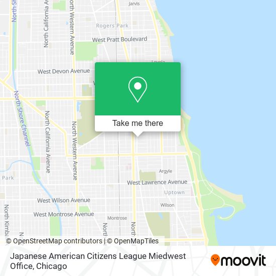 Japanese American Citizens League Miedwest Office map