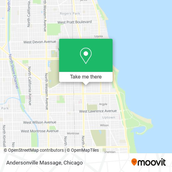 Andersonville Massage map