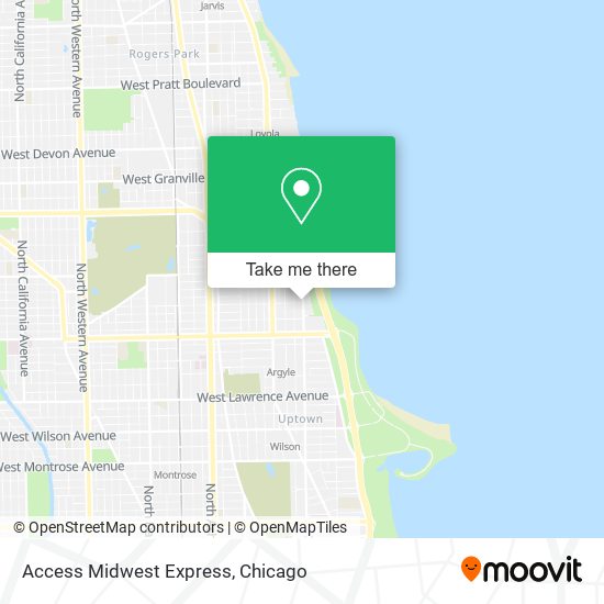Access Midwest Express map