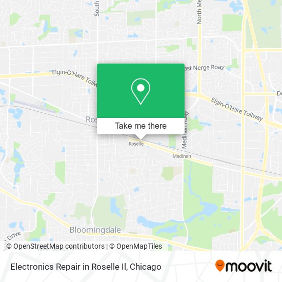 Electronics Repair in Roselle Il map