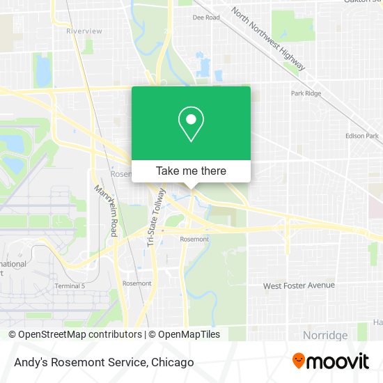 Andy's Rosemont Service map