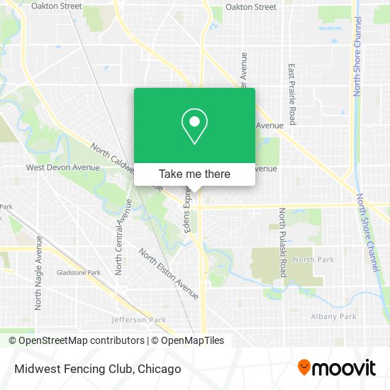 Midwest Fencing Club map