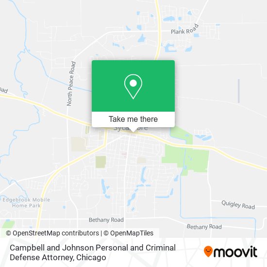 Campbell and Johnson Personal and Criminal Defense Attorney map