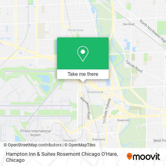 Mapa de Hampton Inn & Suites Rosemont Chicago O'Hare