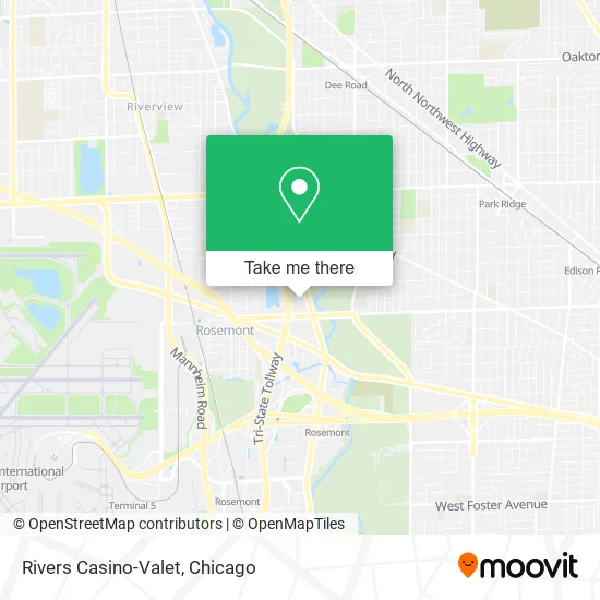 Rivers Casino-Valet map