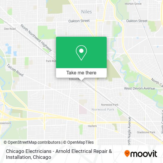 Chicago Electricians - Arnold Electrical Repair & Installation map