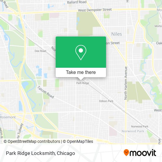 Mapa de Park Ridge Locksmith