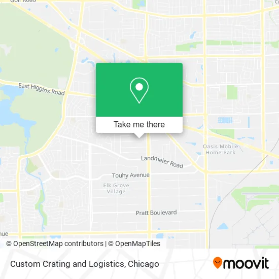 Mapa de Custom Crating and Logistics