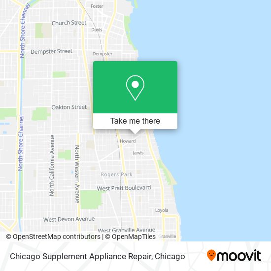 Chicago Supplement Appliance Repair map