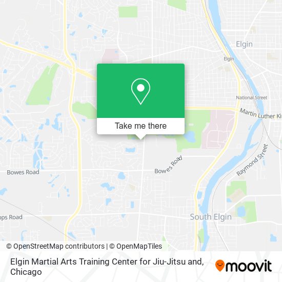 Elgin Martial Arts Training Center for Jiu-Jitsu and map