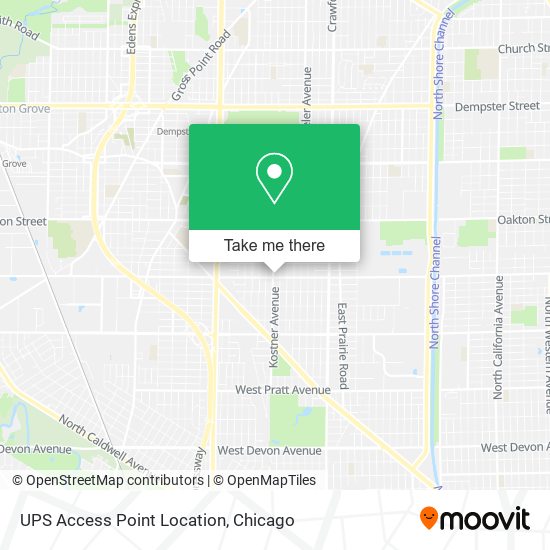 UPS Access Point Location map