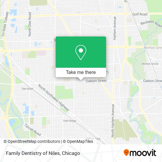 Family Dentistry of Niles map