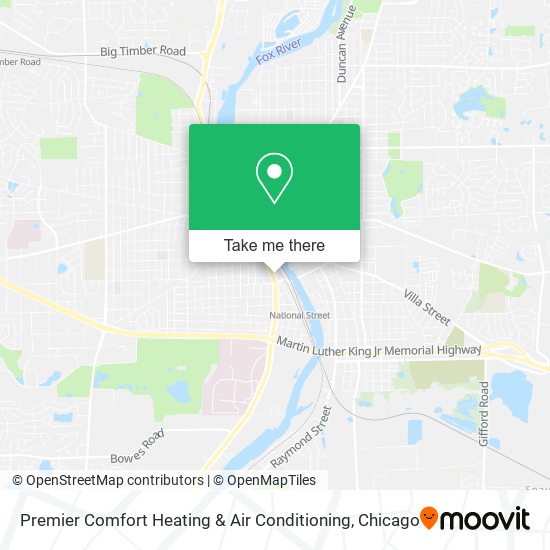 Premier Comfort Heating & Air Conditioning map