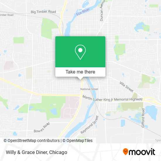 Willy & Grace Diner map