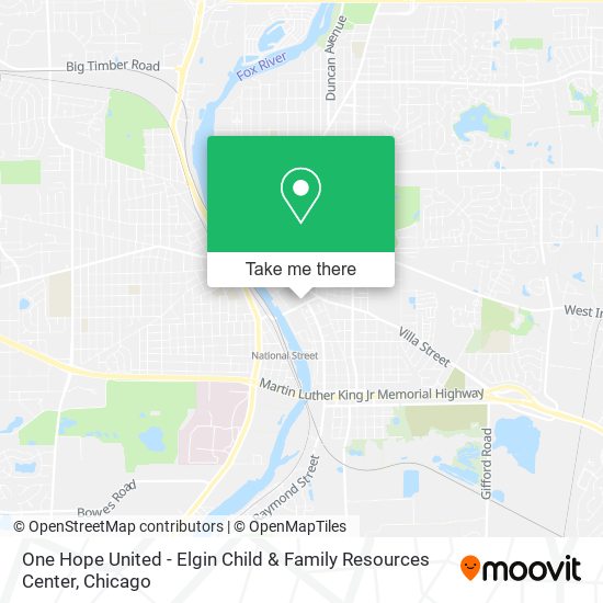 Mapa de One Hope United - Elgin Child & Family Resources Center