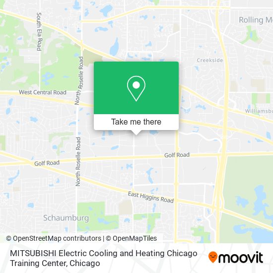 MITSUBISHI Electric Cooling and Heating Chicago Training Center map