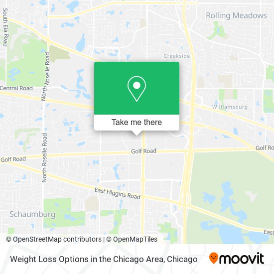 Weight Loss Options in the Chicago Area map