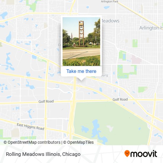 Rolling Meadows Illinois map