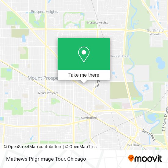 Mathews Pilgrimage Tour map