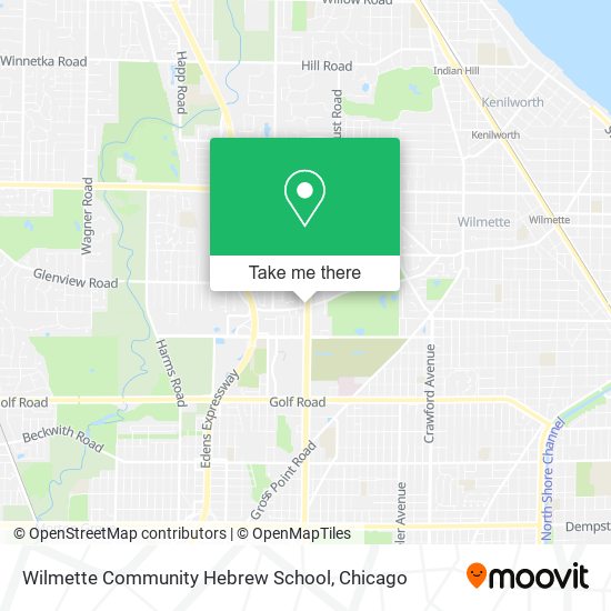Mapa de Wilmette Community Hebrew School
