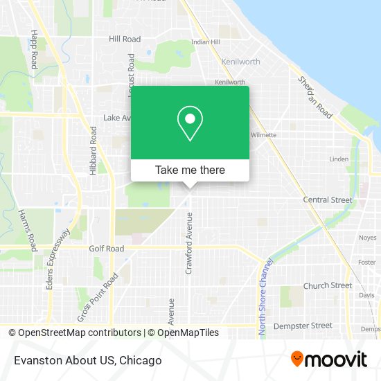 Evanston About US map