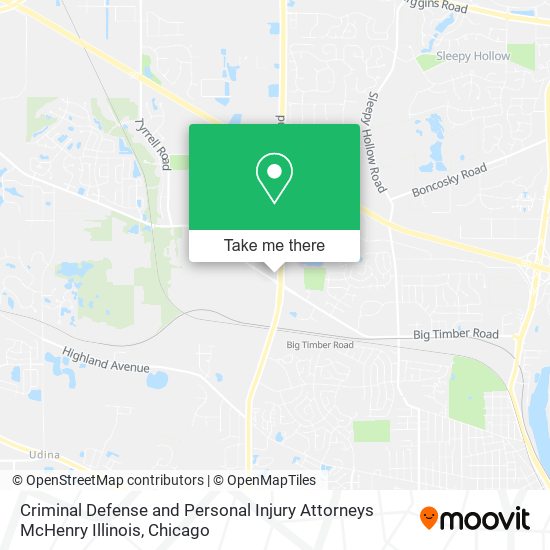 Criminal Defense and Personal Injury Attorneys McHenry Illinois map