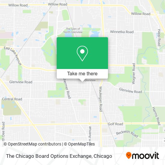 The Chicago Board Options Exchange map